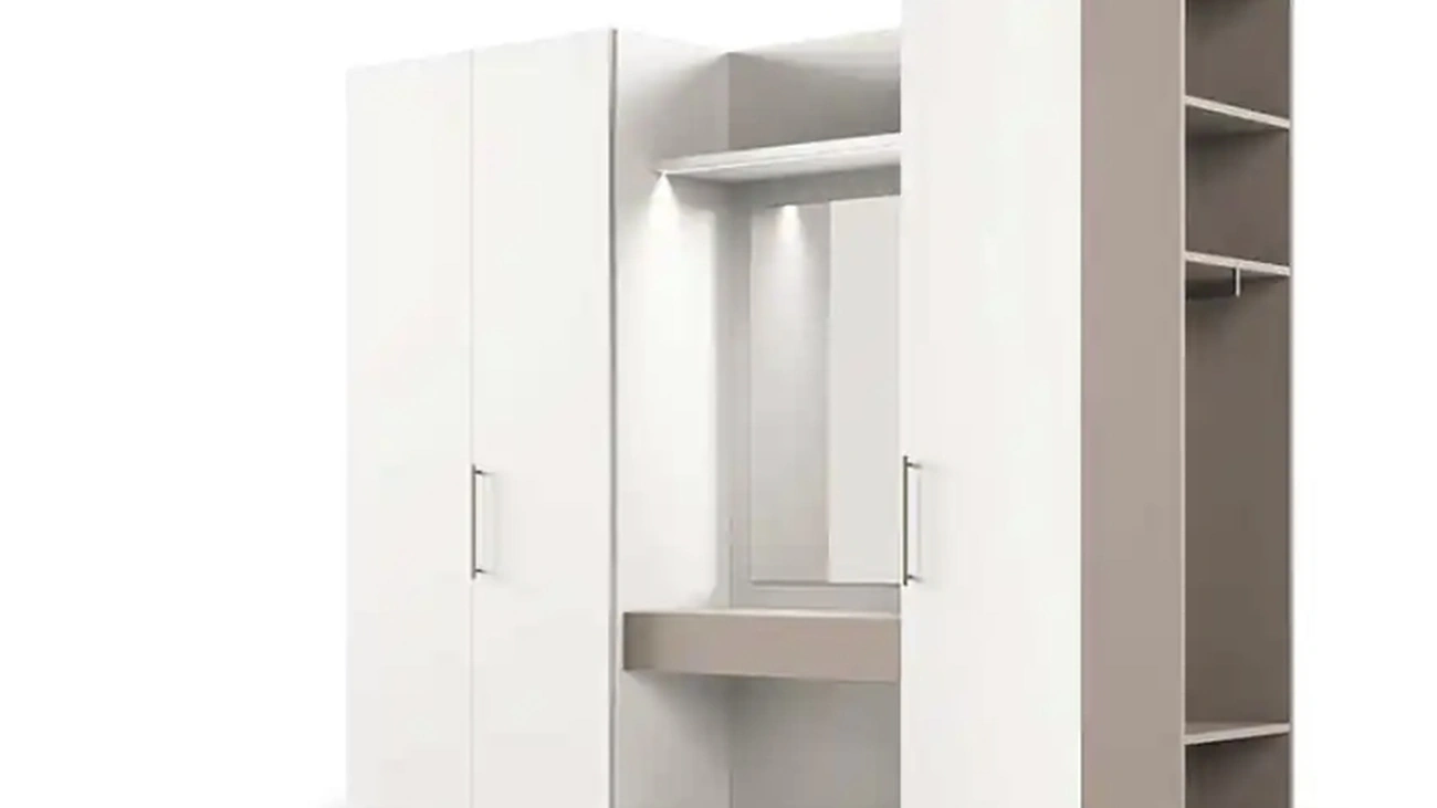 Armadio con ante battenti Utility Libeccio U452 di Moretti Compact Giorno Notte