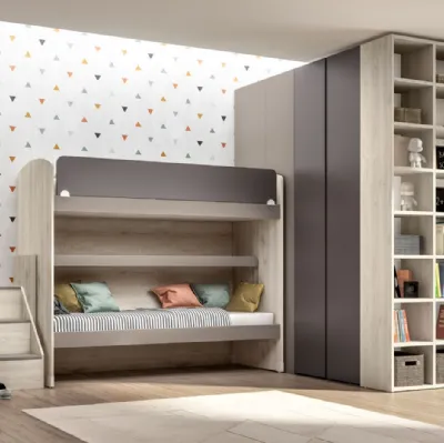 Camera moderna con letto a castello Room 162 di Zg Mobili