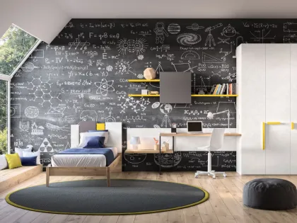 Camera componibile per teenager Room116 con scrivania di Zg Mobili