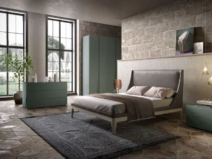 Letto matrimoniale B01 Venus con testiera di Mercantini