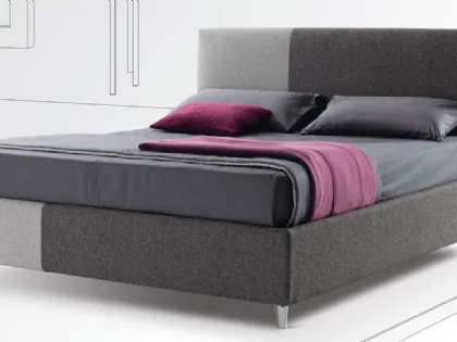 Letto con testiera in tessuto Edda di Stilfar Italia