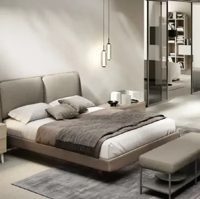 Letto Felis M14 con testiera imbottita di Moretti Compact Giorno Notte