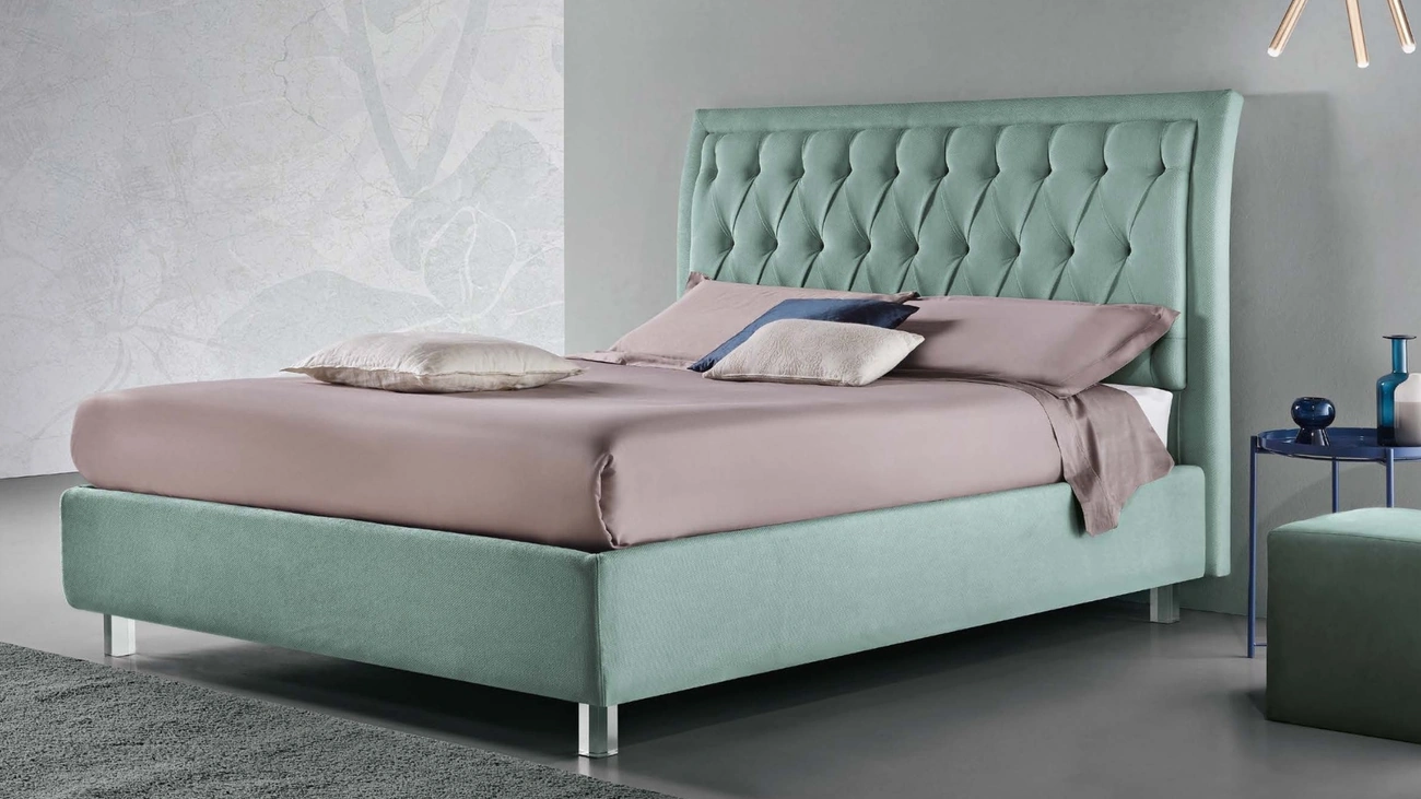 Letto Opera con box contenitore di Susan imbottiti