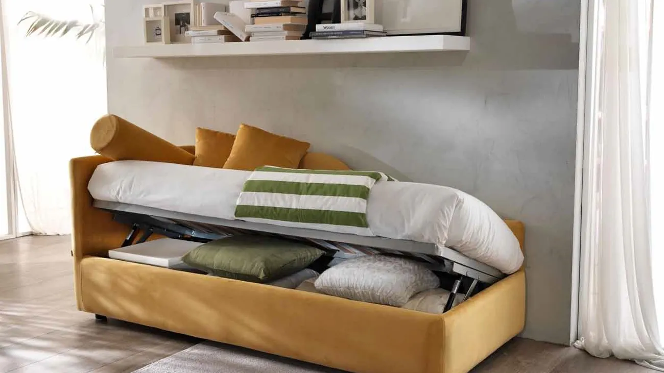 Letto singolo Clik-Clak di Susan imbottiti