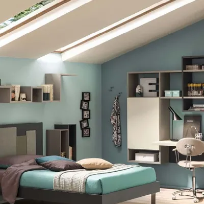 Libreria in melaminico e laccato Outline YC317 di Moretti Compact