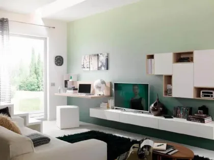 Parete attrezzata moderna sospesa LV116 di Moretti Compact
