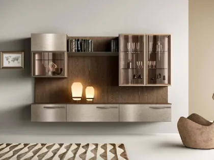 Parete Attrezzata Kosmos KC110 in legno Mercantini
