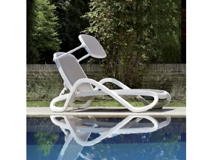 Lettino Alba Bed in tessuto sintetico traspirante con struttura in polipropilene Bed di La Seggiola