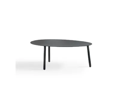 Tavolino Avana Corinto in alluminio verniciato antracite di La Seggiola